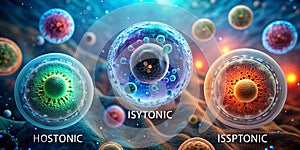 Understanding Cellular Osmosis A Visual Exploration of Isotonic Hypotonic and Hypertonic Solutions Through Drone photo