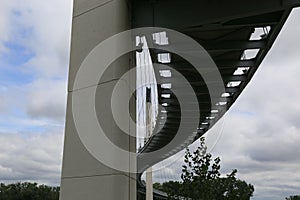 Undersurface of Bob Kerrey foot bridge Omaha Nebraska USA photo