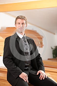 Undertaker in his store