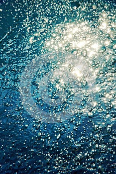 Underwater Air Bubbles with sunlight