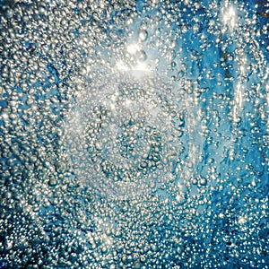 Underwater Air Bubbles with sunlight