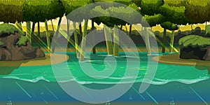 Underwater background Landscape . For web mobile phone,print, game design