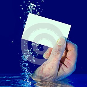 Underwater blank business card