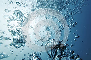 Underwater Bubbles with Sunlight, Underwater Background Bubbles