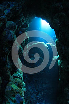 Underwater cave