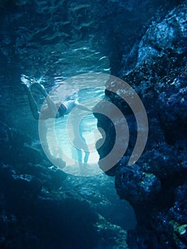 Underwater cave el nido palawan philippines