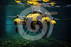 underwater drone inspecting power plant