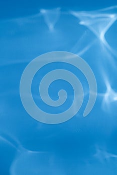 Underwater effect blue image mockup, light shadow overlay background, caustic, reflection backdrop, refraction pattern