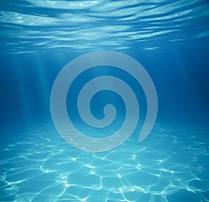 Underwater empty swimming pool background