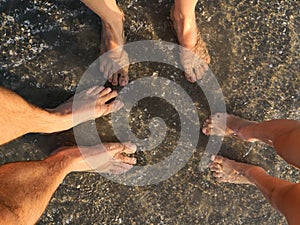 Family feet - at the seaside