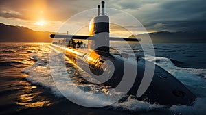 Underwater Journey Nuclear-Powered Submarine Exploration