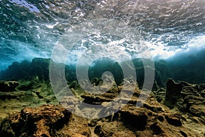 Underwater landscape in the Mediterranean