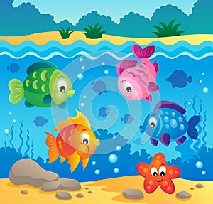 Underwater ocean fauna theme 3