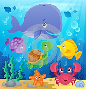 Underwater ocean fauna theme 7 photo