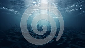 Ethereal Underwater: Capturing The Serene Upwelling In Minimalist Style photo