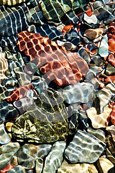 Underwater patterns on rocks