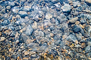 Underwater pebble texture