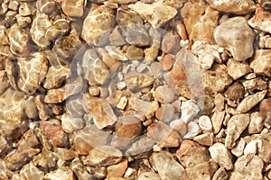 Underwater pebbles