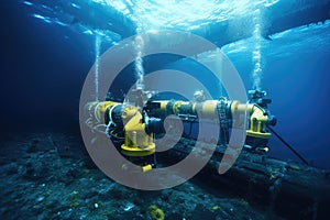 Underwater pipeline for gas or oil transport. Critical infrastructure