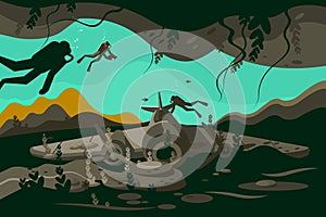 Underwater Plane Wreck