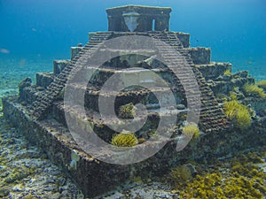 Underwater pyramid photo