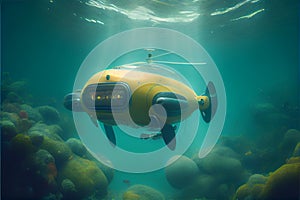 Underwater robot drone created with Generative Ai