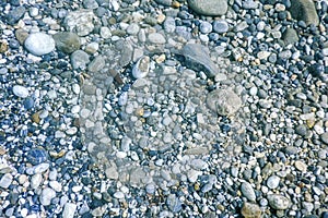 Underwater Rocks and Pebbles on the Seabed