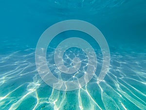 Underwater with sands and natural light