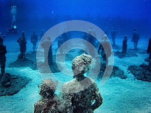 Underwater sculpture park in Lanzarote, Canary Islands