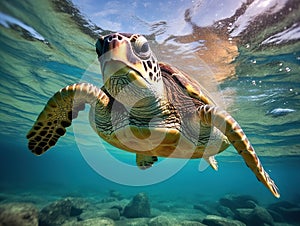 Underwater Sea Turtle