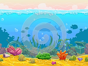 Underwater seamless landscape