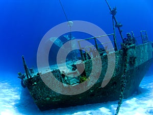 Underwater Shipwreck in Cayman Brac