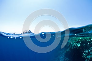 Underwater and sky