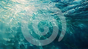 Underwater Sunlight Through Teal Water