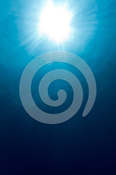 Underwater Sunshine with beams