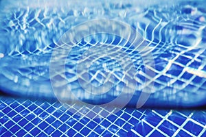 Underwater Swimming Pool Blue Tile, Water Ripples of Swimming Pool, Conceptual image