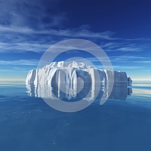 Underwater view of iceberg