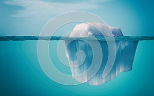 Underwater view of iceberg