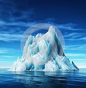 Underwater view of iceberg