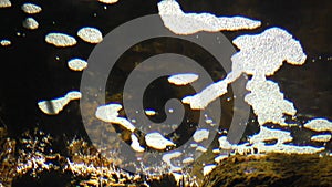 Underwater view water bubbles abstract