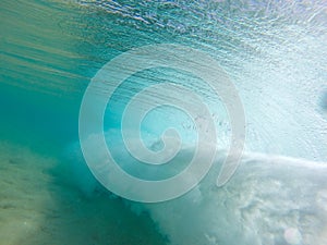 Underwater wave view in Hawaii photo