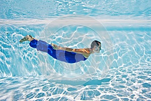 Underwater woman portrait