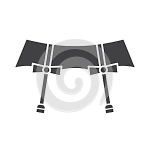 Underwear garters glyph icon