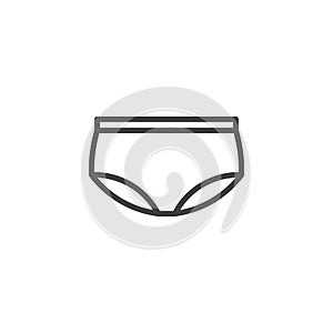 Underwear shorties line icon