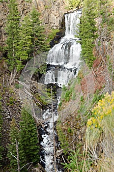 Undine Falls in Yellowstone National Park