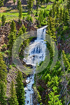 Undine Falls at Yellowstone National Park,  Wyoming, USA