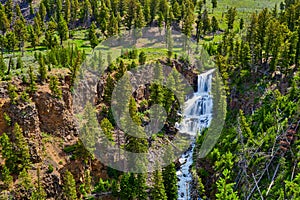 Undine Falls at Yellowstone National Park,  Wyoming, USA