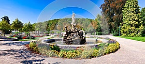 Undine Fountain in the spa park Baden near Vienna