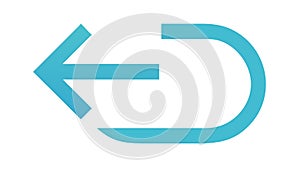 Undo Action Left Arrow Curve Icon, vector design Generative AI