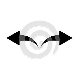 Undo arrow icon. Redo arrow icon. Direction sign. Vector illustration. EPS 10.
